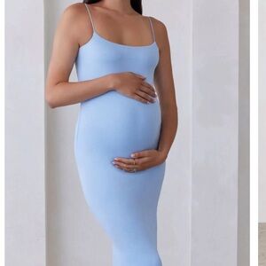 Bumpsuit blue maternity The Brigitte Maternity Dress S